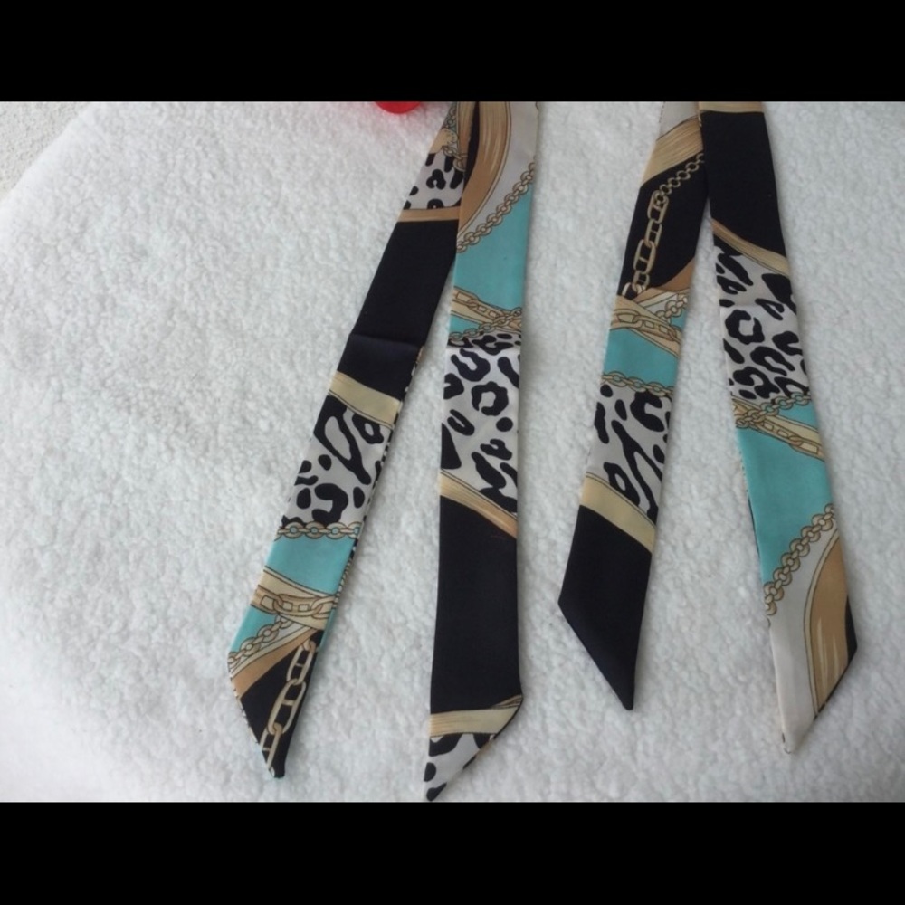 2pcs Twilly Scarves Handbag/ Handle Ribbon - Picture 3 of 5